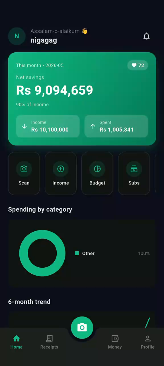 Hisaab dashboard